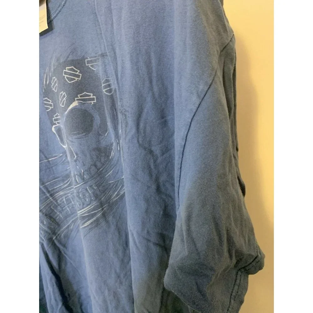 Vintage 2007 Old Glory Harley Davidson T shirt Men’s Sz 2XL Blue Red White‎